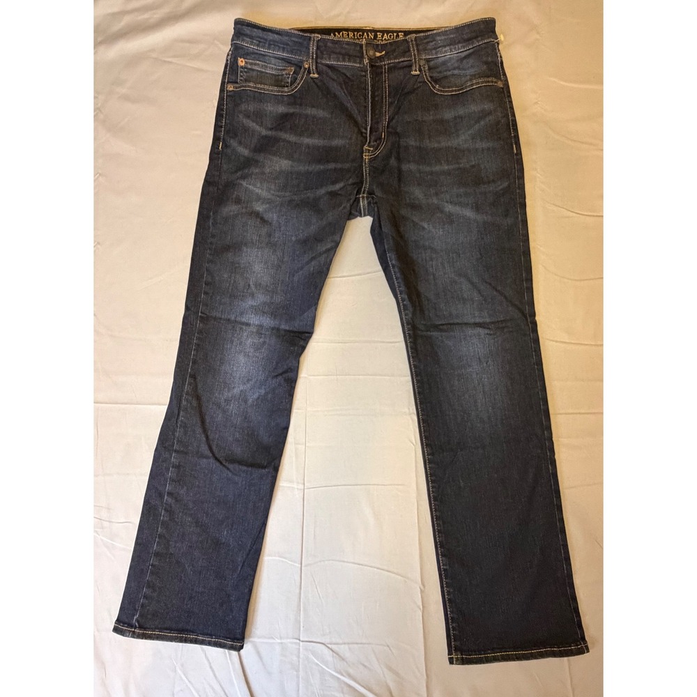 American Eagle Extreme Flex Jeans Mens 34x30 Dark Wash Straight Leg Everyday